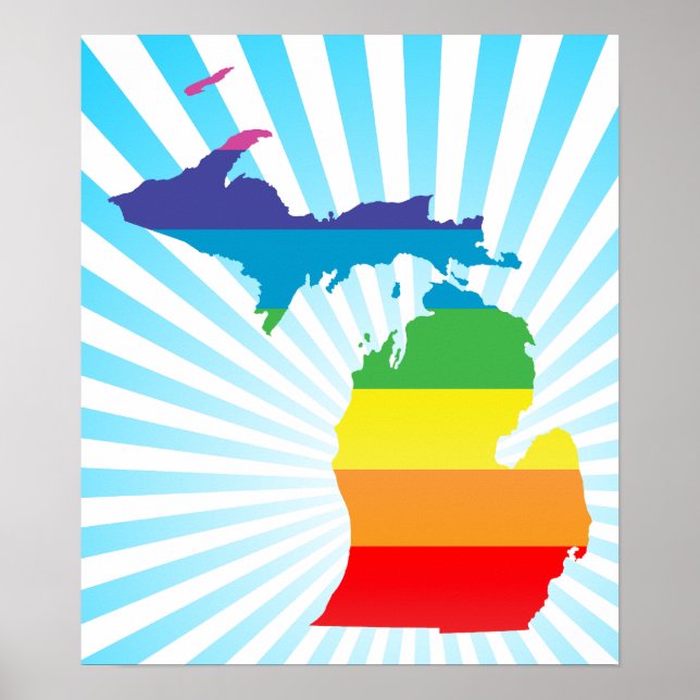 Poster michigan pride. (Devant)