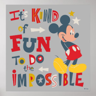 Poster Mickey   Amusants Pour Faire L'Impossible