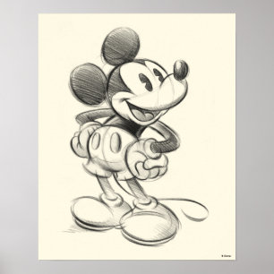 Poster Mickey Classique Dessin