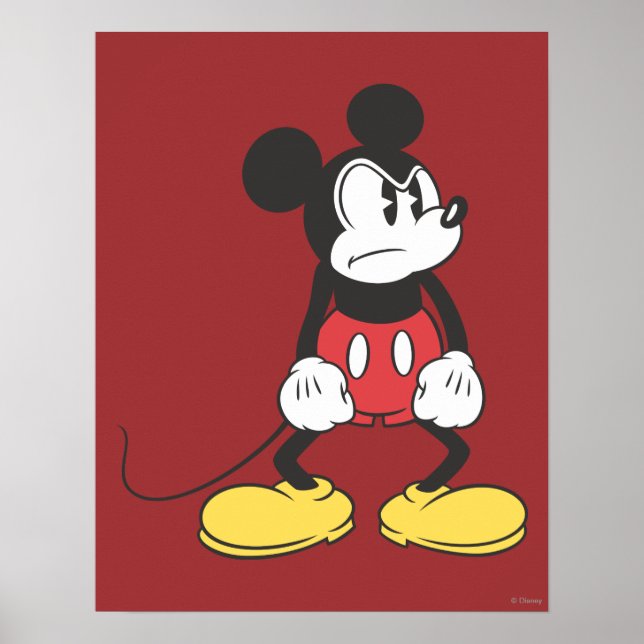 Poster Mickey classique | Pose en colère (Devant)
