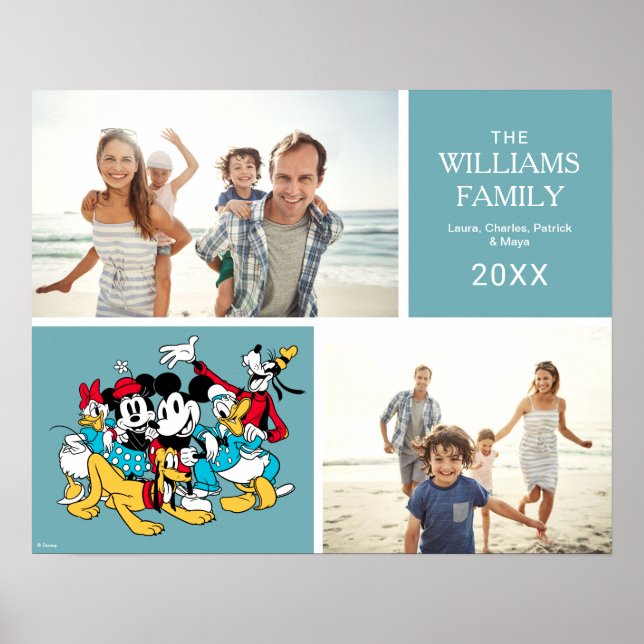 Poster Mickey et ses amis | Collage de photos de famille (Devant)