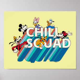 Poster Mickey et ses amis Équipe détente