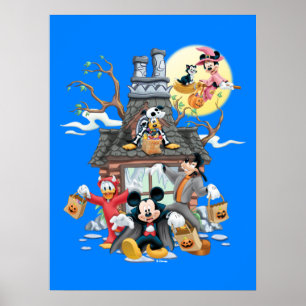 Poster Mickey et ses amis maison hantée