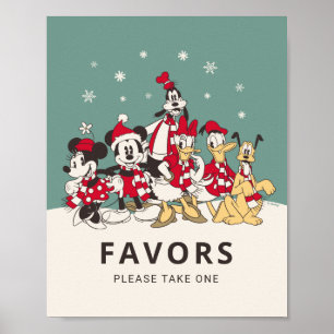 Poster Mickey & Friends Baby Shower d'hiver