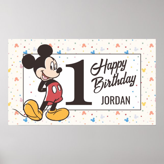Poster Mickey & Friends Caractère Disney Anniversaire (Devant)