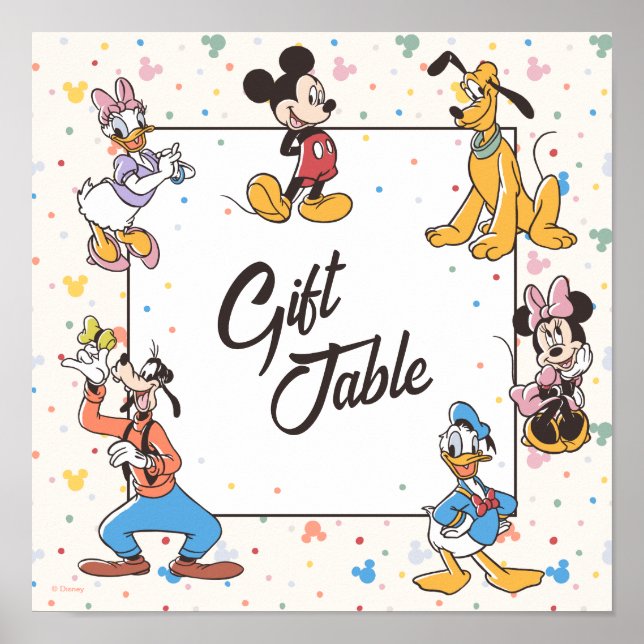 Poster Mickey & Friends Caractère Disney Anniversaire (Devant)