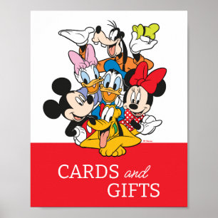 Poster Mickey & Friends Cartes et Cadeaux Baby shower