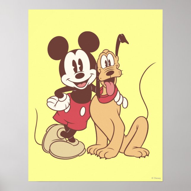 Poster Mickey & Friends | Classic Mickey & Pluto (Devant)