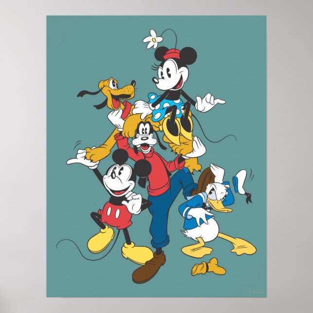 Poster Mickey & Friends | Groupe classique (Devant)