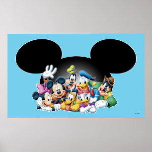 Poster Mickey & Friends   Groupe dans Mickey Ears 3
