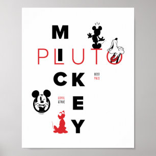 Poster Mickey & Friends Mickey & Pluto Meilleurs Amis