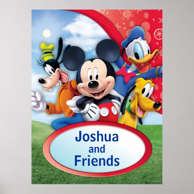 Poster Mickey & Friends | Personnalisable Mickey (Devant)