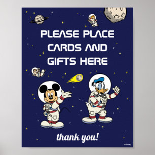 Poster Mickey & Friends Space Anniversaire Cartes & Cadea