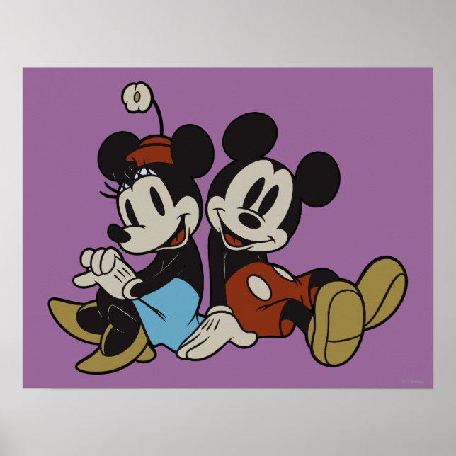 Poster Mickey & Minnie | Coiffeuse classique (Devant)