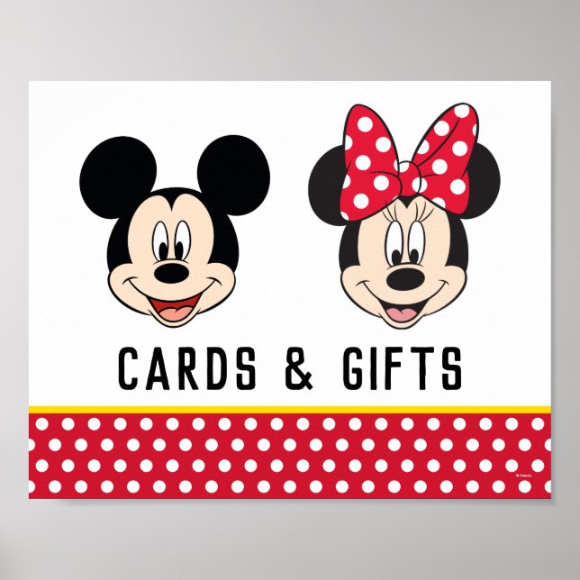 Poster Mickey & Minnie | Garçon ou fille - Cartes et cade (Devant)