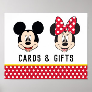 Poster Mickey & Minnie   Garçon ou fille - Cartes et cade