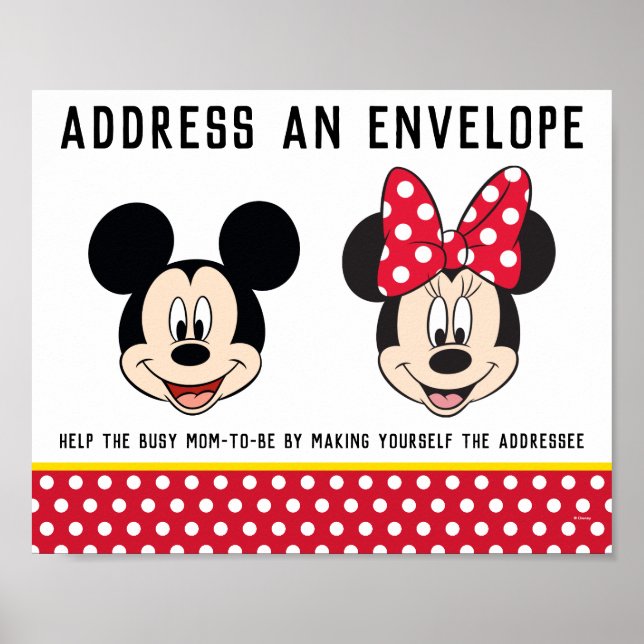 Poster Mickey & Minnie | Garçon ou fille - Enveloppe d'ad (Devant)