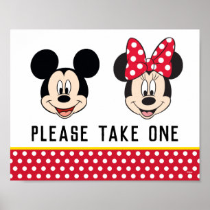 Poster Mickey & Minnie   Garçon ou fille - Prenez une men