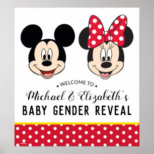 Poster Mickey & Minnie Garçon ou fille - Révélation de