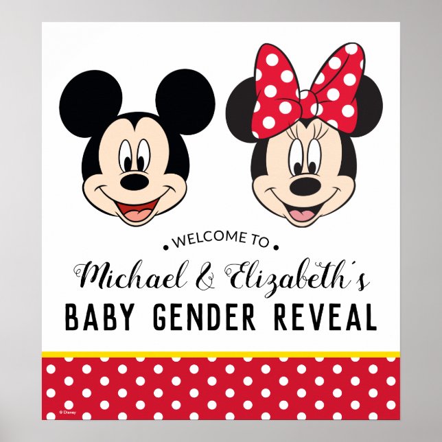 Poster Mickey & Minnie | Garçon ou fille - Révélation de  (Devant)