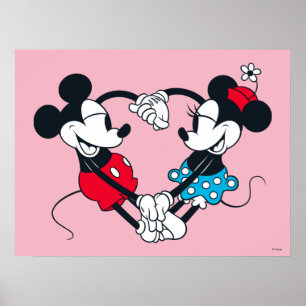 Poster Mickey & Minnie Idéal pour un couple