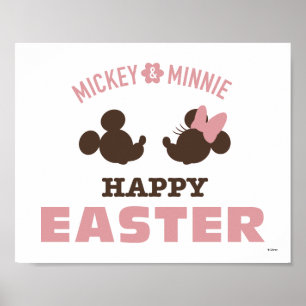 Poster Mickey & Minnie Joyeuses Pâques