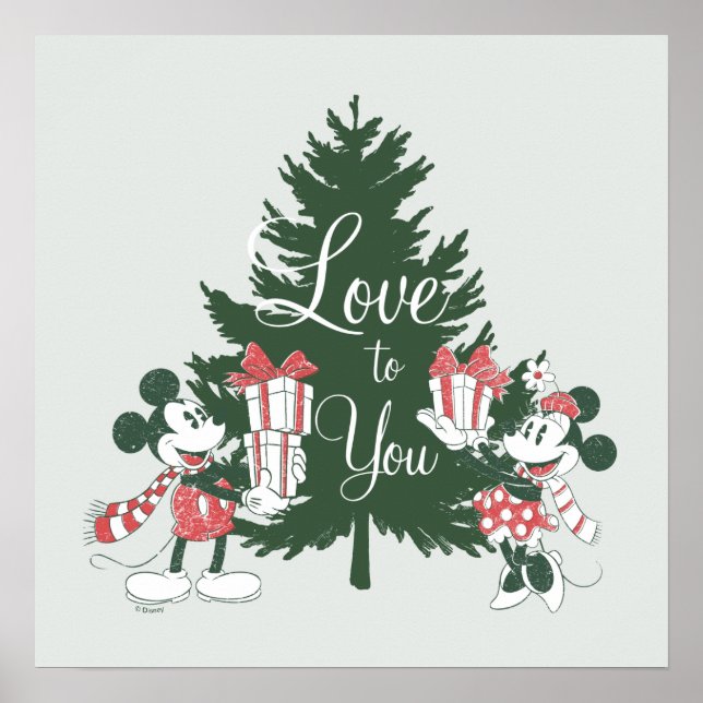 Poster Mickey & Minnie | L'amour de Noël pour vous (Devant)