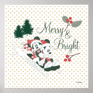 Poster Mickey & Minnie   Merry & Bright