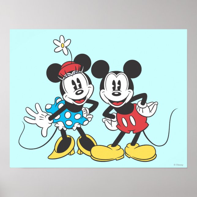 Poster Mickey & Minnie | Paire classique (Devant)