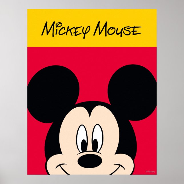 Poster Mickey moderne | Tête souriante (Devant)