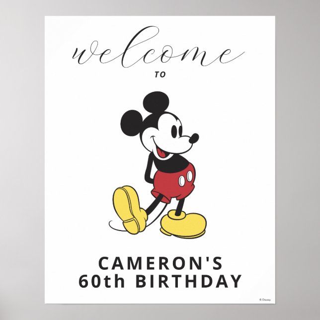 Poster Mickey Mouse 60e anniversaire Bienvenue (Devant)