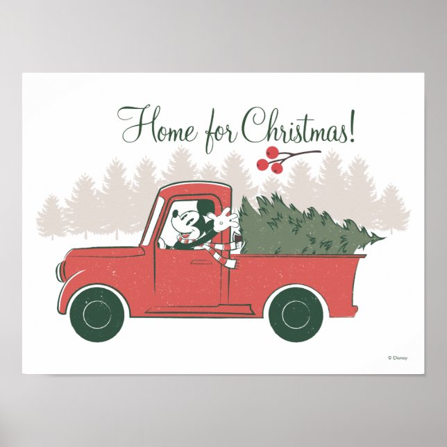 Poster Mickey Mouse | À la maison pour Noël (Devant)
