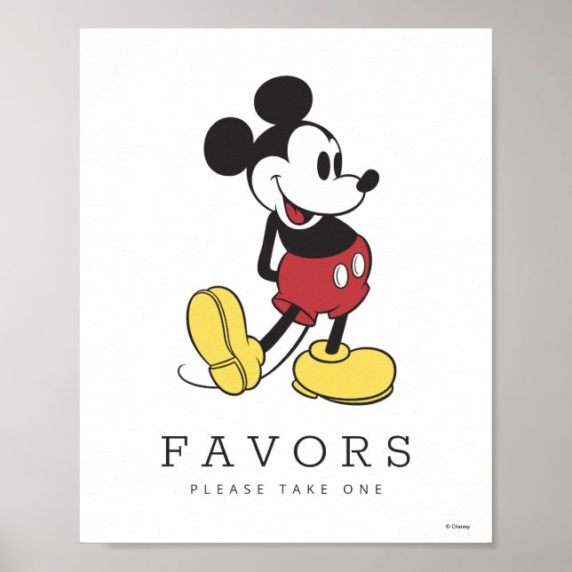 Poster Mickey Mouse Baby Shower (Devant)