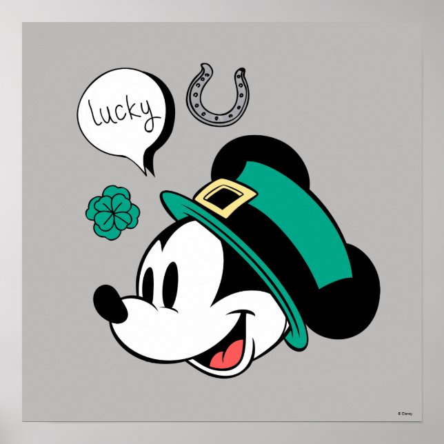 Poster Mickey Mouse | Chanceux toi (Devant)