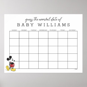 Poster Mickey Mouse   Devinez la date d'échéance