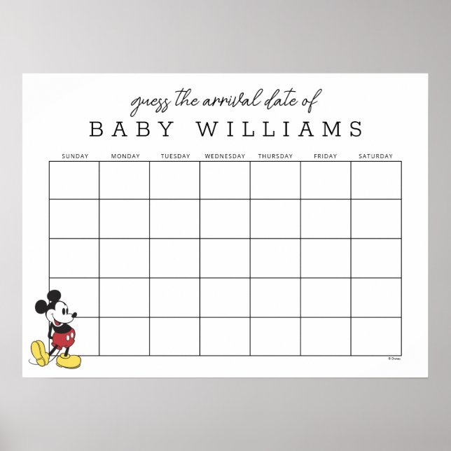 Poster Mickey Mouse | Devinez la date d'échéance (Devant)