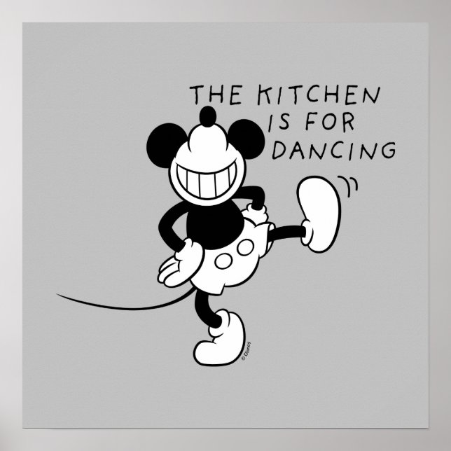 Poster Mickey Mouse | La cuisine est pour la danse (Devant)
