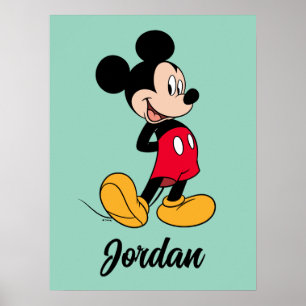 Poster Mickey Mouse Mains Derrière le Dos
