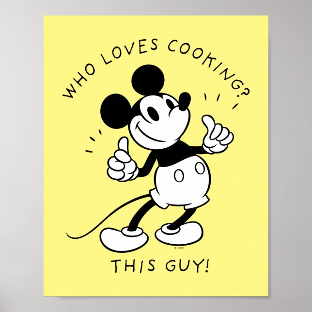 Poster Mickey Mouse | Mickey Mouse Qui aime la Cuisine (Devant)