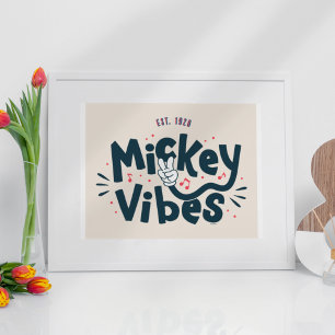 Poster Mickey Mouse   Mickey Vibes Établ. 1928