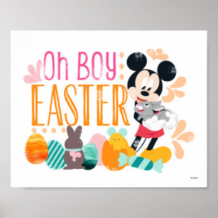 Poster Mickey Mouse Oh Boy, Pâques