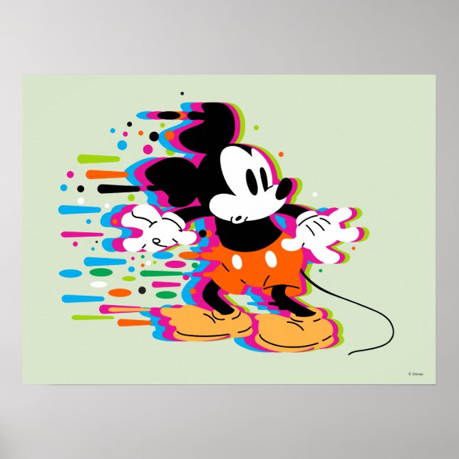 Poster Mickey Mouse Paint Warp (Devant)