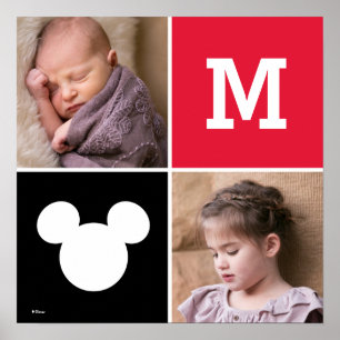Poster Mickey Mouse   Photos personnalisés & monogramme