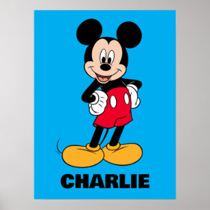 Poster Mickey Mouse Pose Souriante