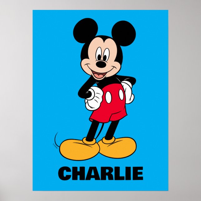 Poster Mickey Mouse Pose Souriante (Devant)