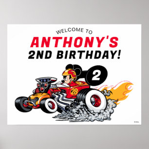 Poster Mickey Mouse Roadster Racers Anniversaire