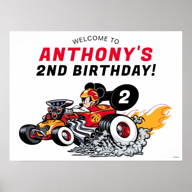 Poster Mickey Mouse Roadster Racers Anniversaire (Devant)