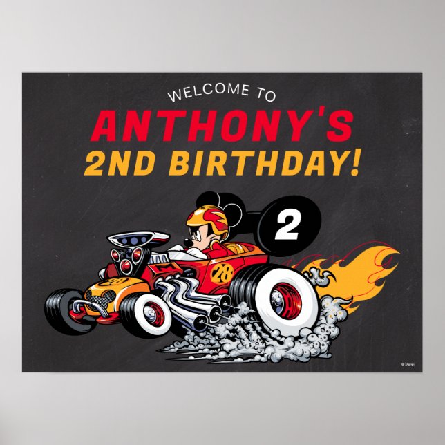 Poster Mickey Mouse Roadster Racers Anniversaire (Devant)