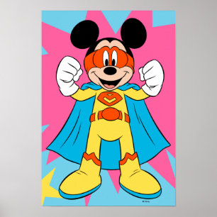 Poster Mickey Mouse   Super Hero Cute