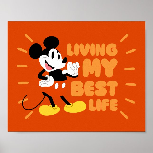 Poster Mickey Mouse | Vivre ma vie meilleure (Devant)